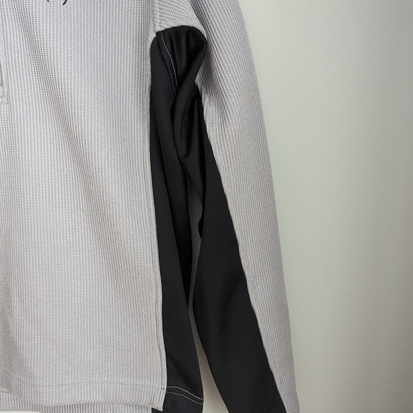 Spyder Men's Small Outbound 1/2 Zip Core Sweater Grey Black Knit Colorblock - Picture 4 of 12